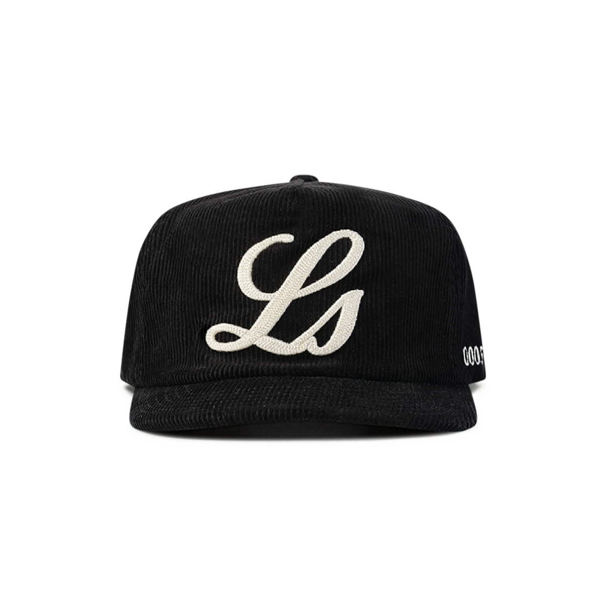 Script Logo Cap | Black Corduroy Snapback | Local Space
