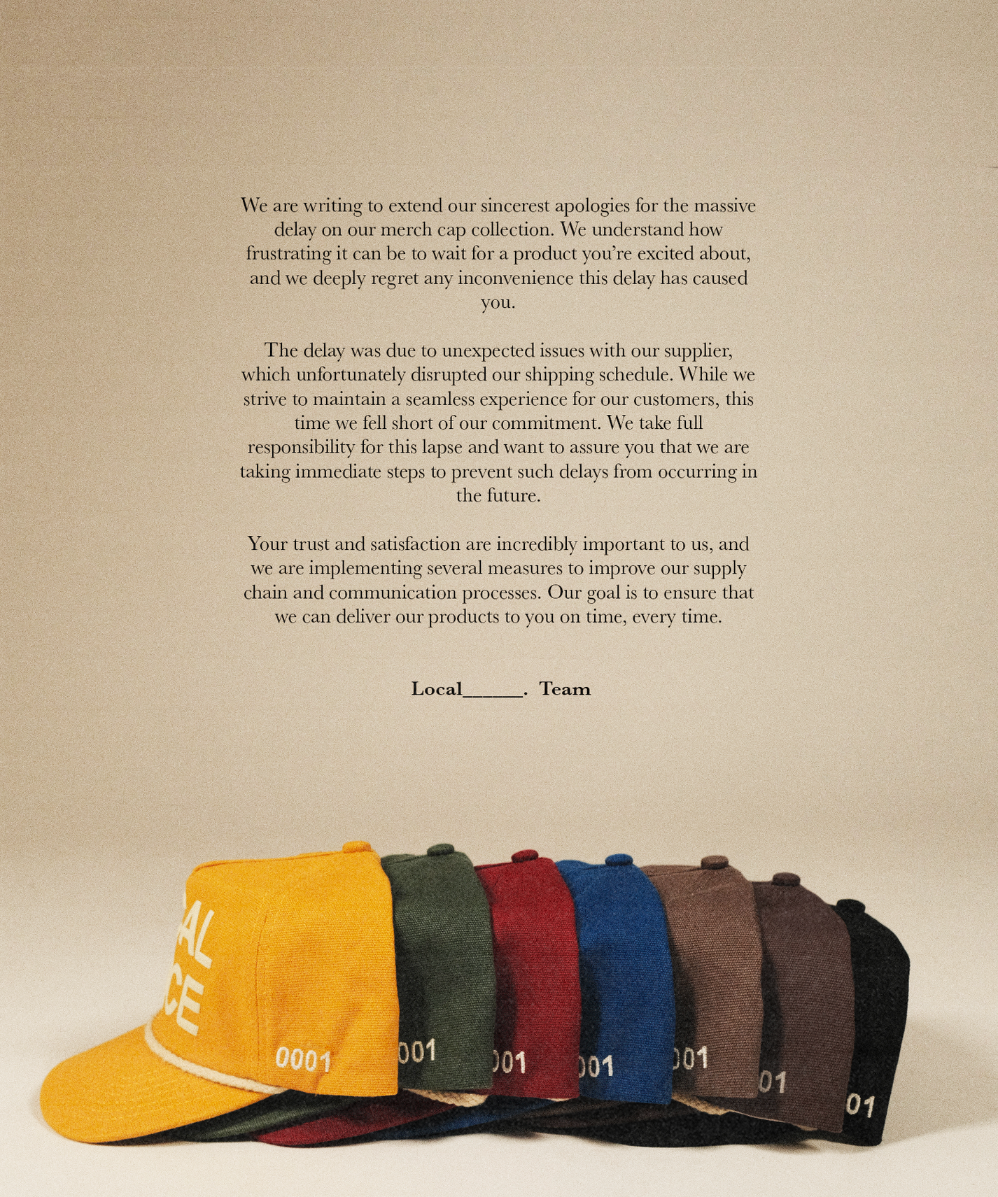 帽子 LOCAL SPACE CAP 0001 ISSUE 0001 — local-space