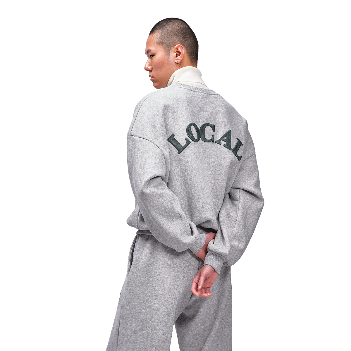 新品未使用⭐️LOGO CREWNECK-LT GREY MELANGE XXL Shop Logo Crewneck Grey – Achilles and the Tortoise