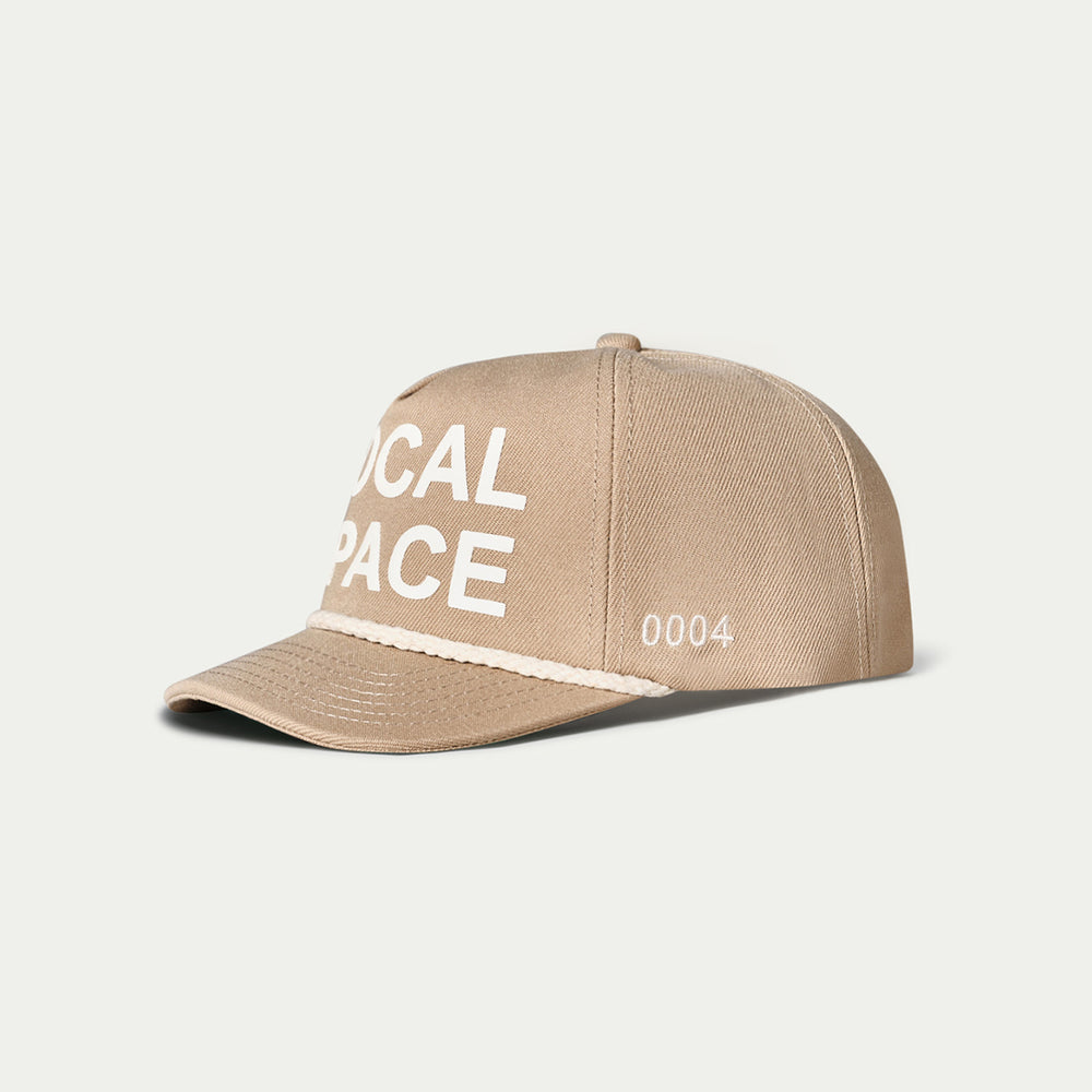 Beige Vintage-Inspired Snapback | Merch Cap | Local Space