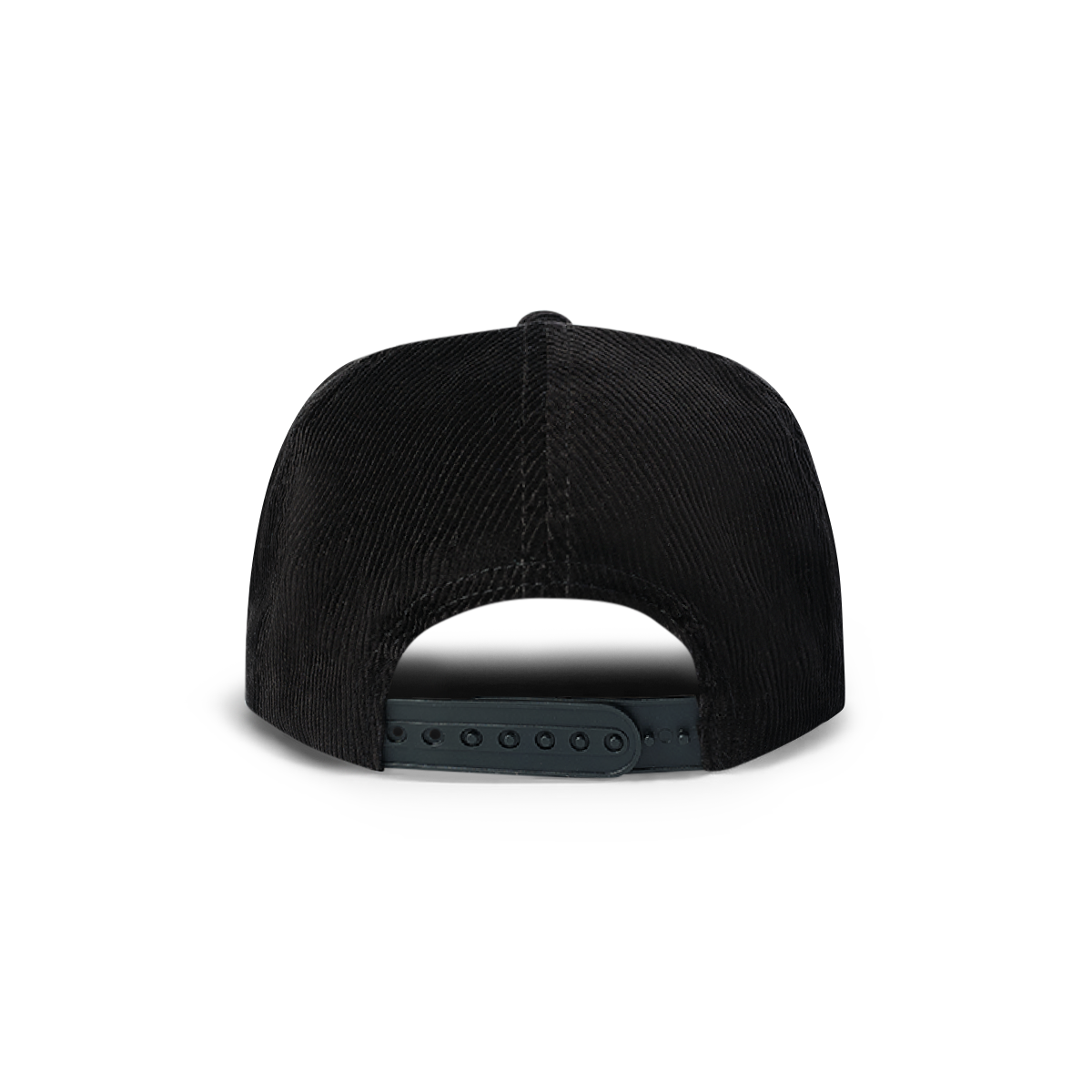 Script Logo Cap | Black Corduroy Snapback | Local Space