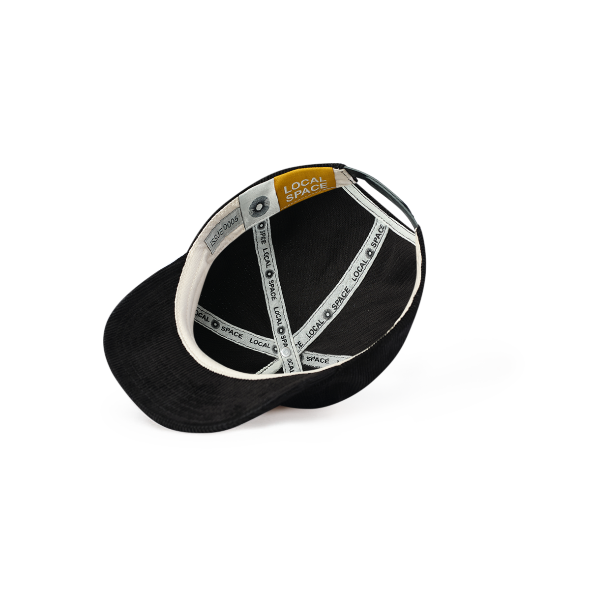 帽子 local space Script Snapback Black Script Logo Cap | Black Corduroy Snapback | Local Space